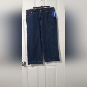 High Sierra Blue Capri Pants Relaxed Fit